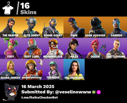 Account [PC/PSN/XBOX] 16 skins | The Reaper | Take The L | 1200 VB