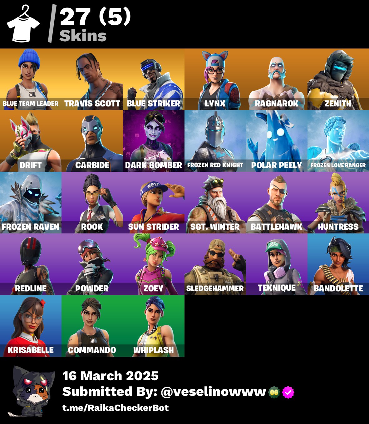 Account [PC/PSN/XBOX] 27 skins | Travis Scott | Take The L | PSN skins