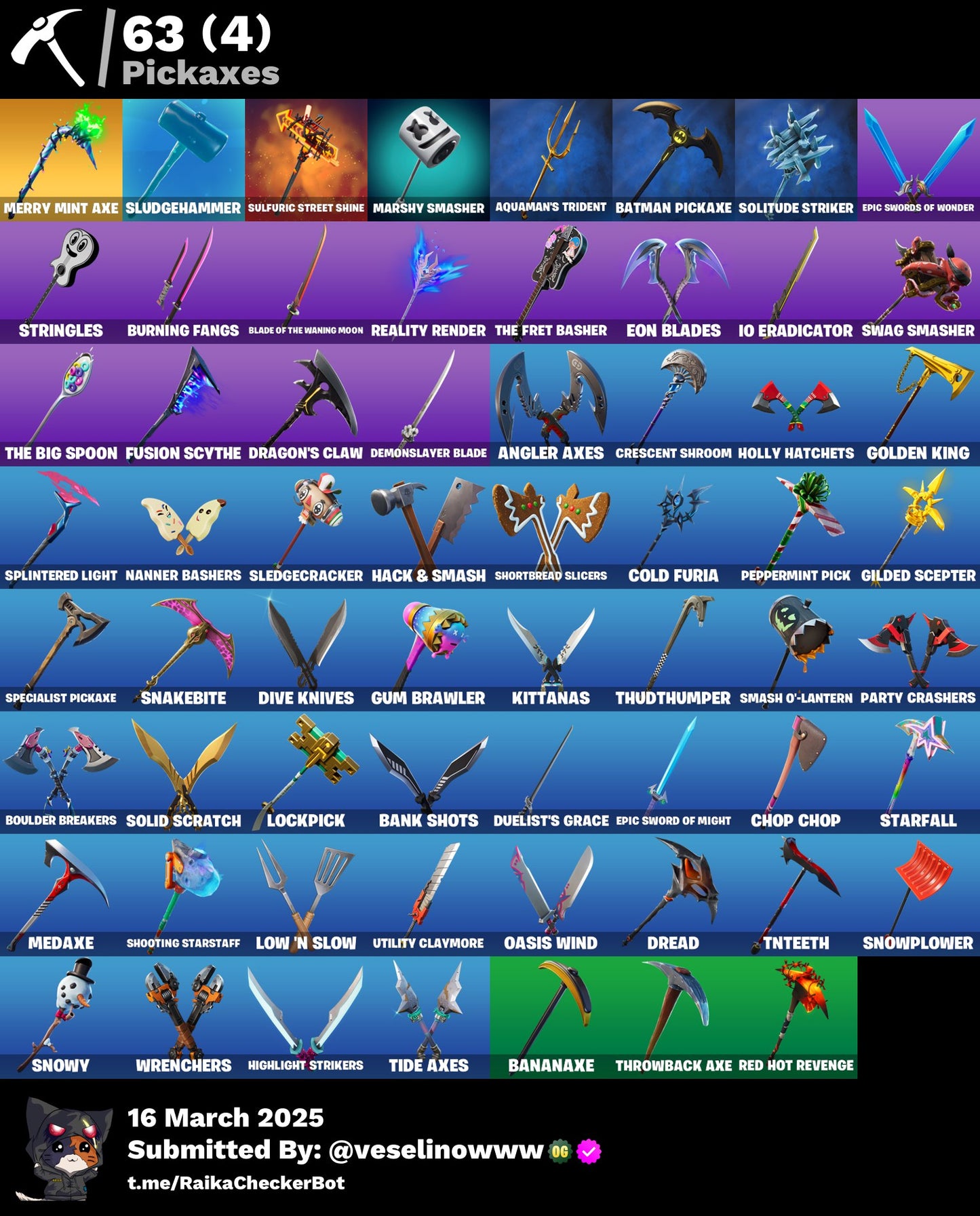 Account [PC/PSN/XBOX] 55 skins | Merry Mint Axe | Gold Midas