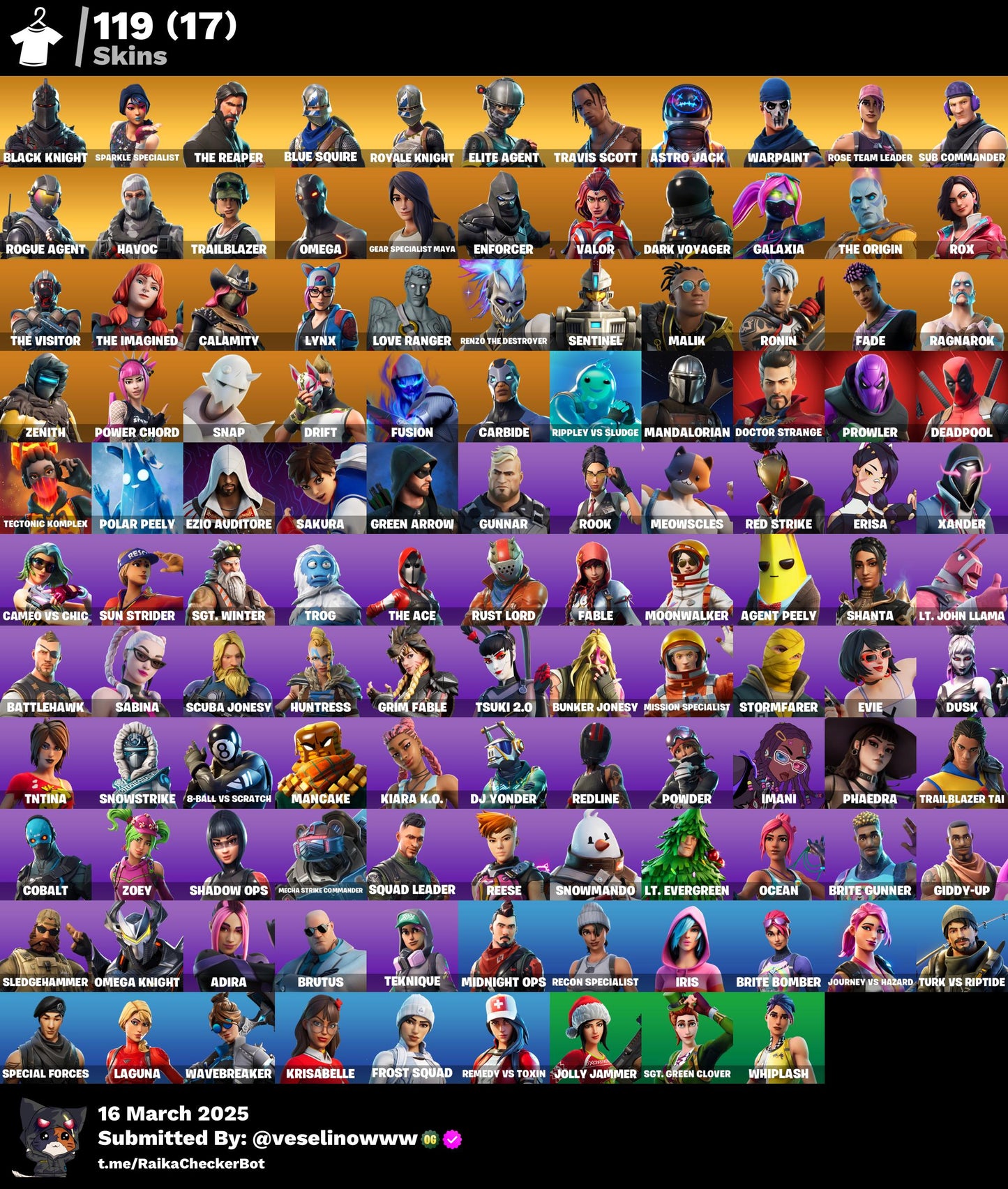 Account [PC/PSN/XBOX] 119 skins | OG STW | Black Knight | Travis Scott | Astro Jack | Take The L