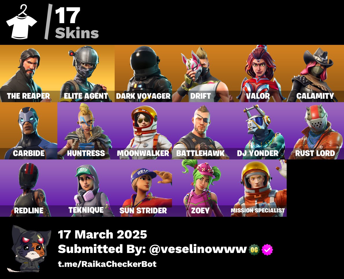 Account [PC/PSN/XBOX] 17 skins | The Reaper | Take The L | Mako