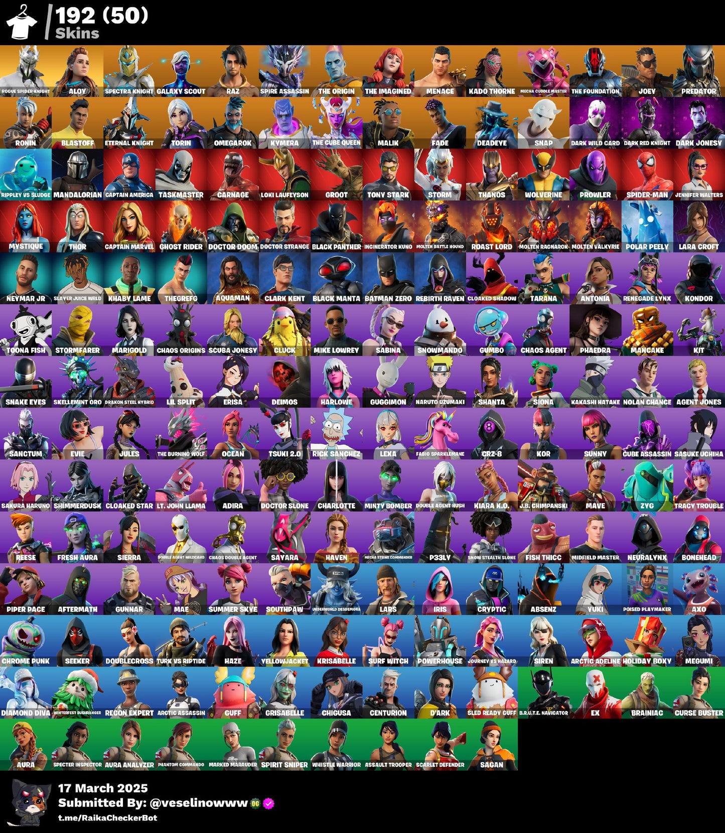 Account [PC/PSN/XBOX] 192 skins | Rogue Spider Knight | Leviathan axe