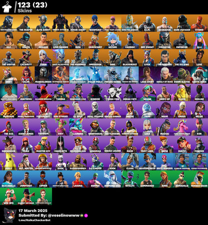Account [PC/PSN/XBOX] 123 skins | OG STW | Huntmaster Saber | Leviathan | Omega (stage 5) | The Reaper | Take The L | Leviathan axe