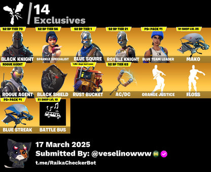 Account [PC/PSN/XBOX] 17 skins | Black Knight | Floss