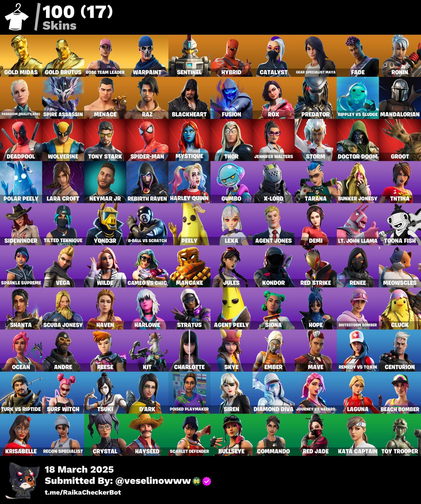 Account [PC/PSN/XBOX] 100 skins | OG STW | Gold Midas | Leviathan axe