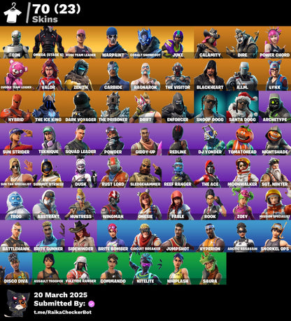 Account [PC/PSN/XBOX] 70 skins | OG STW | Eon | Take The L | Omega (stage 5) |  100 VB