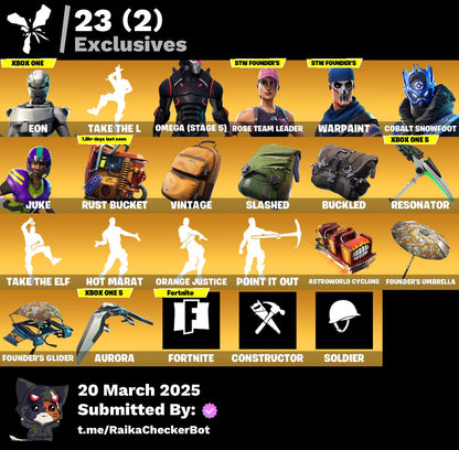 Account [PC/PSN/XBOX] 70 skins | OG STW | Eon | Take The L | Omega (stage 5) |  100 VB