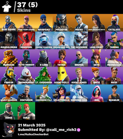 Account [PC/PSN/XBX] 37 skins | OG STW | Blue Squire  | Frozen Fishstick | 135 VB