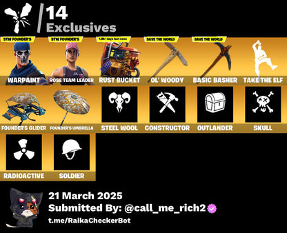 Account [PC/PSN/XBX] 5 skins | OG STW | Fade | Ocean | Scuba Jonesy | Pursuit | 1100 VB