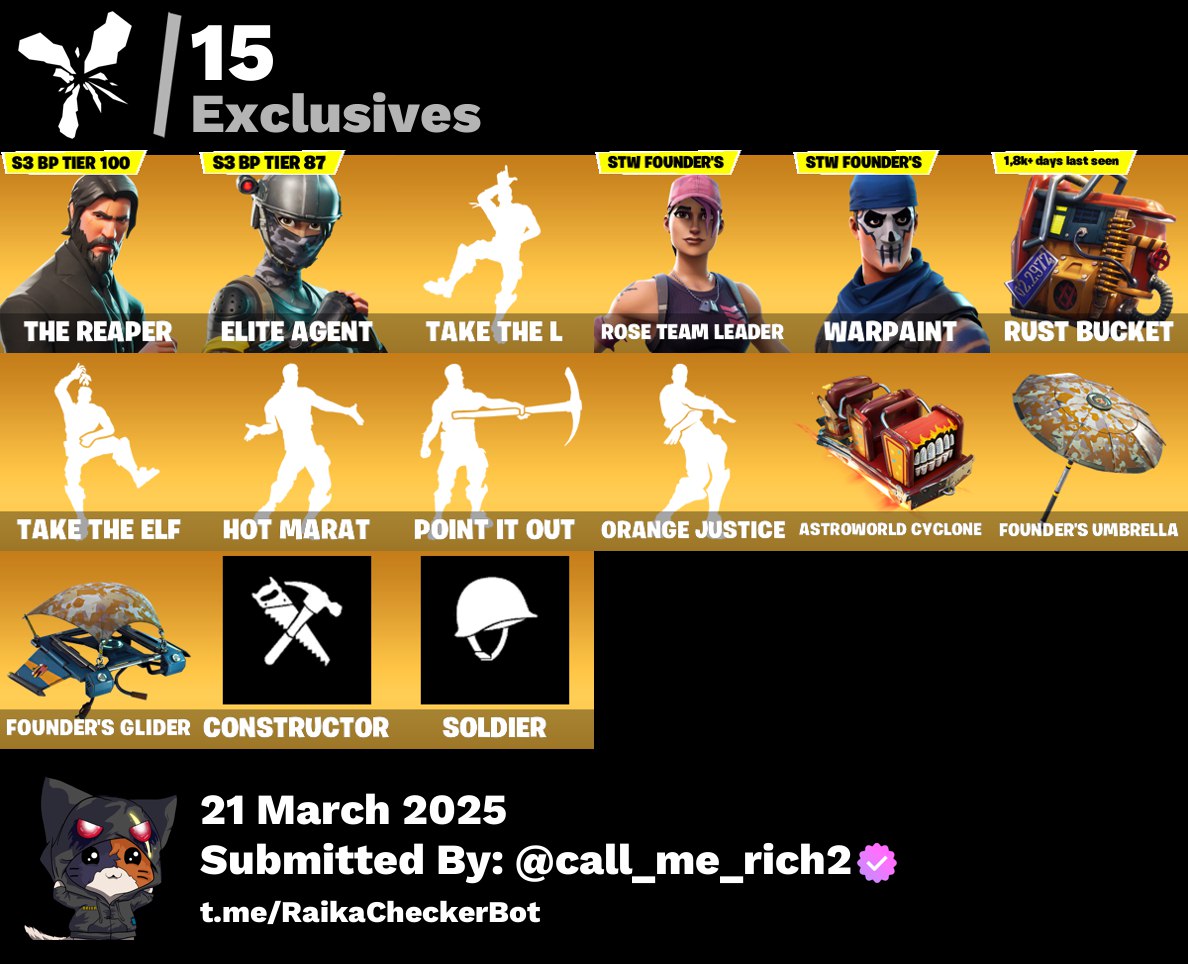 Account [PC/PSN/XBX] 49 skins | OG STW | The Reaper | Elite Agent | Take The L | The Prisoner | 650 VB