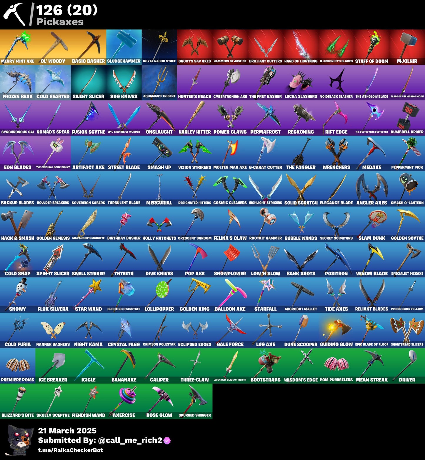 Account [PC/PSN/XBX] 107 skins | OG STW | IKONIK | Merry Mint Axe 550 VB