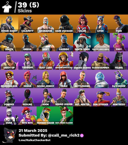 Account [PC/PSN/XBX] 39 skins | Take The L | Rogue Agent | Lynx | Fade | Omega | Drift | 450 VB