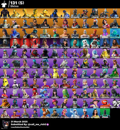 Account [PC/PSN/XBX] 131 skins | Omega (stage 5) | Gold Brutus | Gold Midas |  Blue Striker 1350 VB
