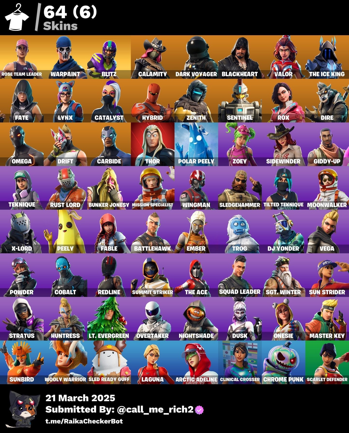 Account [PC/PSN/XBX] 64 skins | OG STW (Deluxe) | Take The L 300 VB