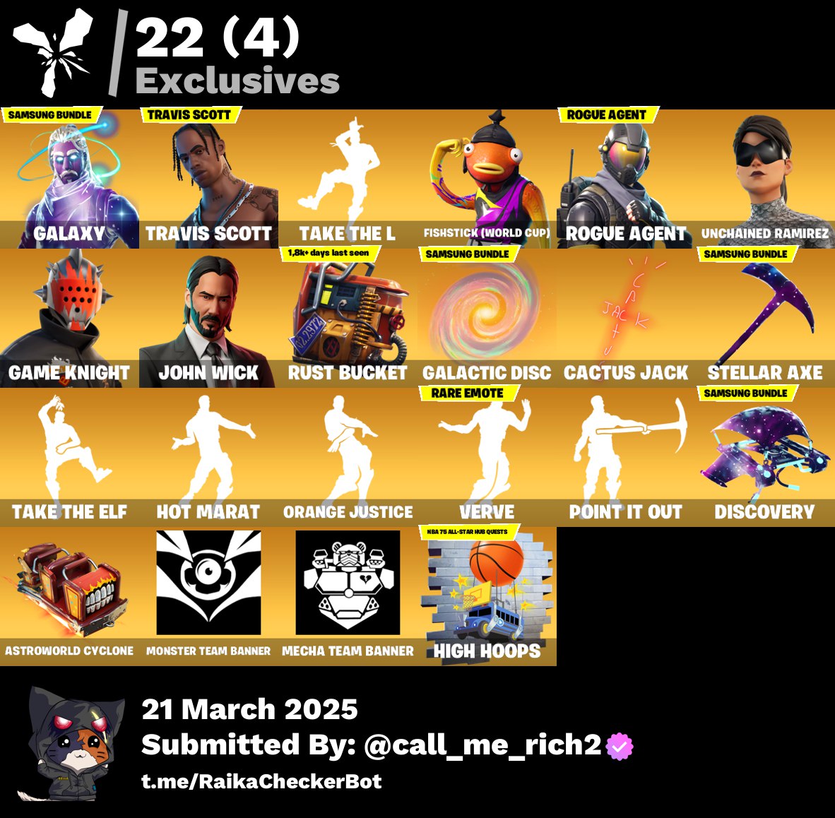 Account [PC/PSN/XBX] 216 skins | Galaxy | Travis Scott | Take The L | Fishstick (World Cup) | Rogue Agent 1300 VB
