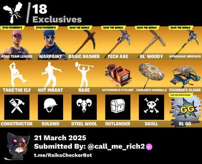 Account [PC/PSN/XBX] 68 skins | OG STW (Deluxe) 260 VB