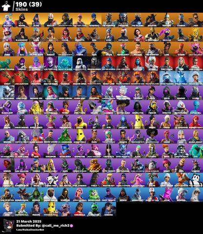 Account [PC/PSN/XBX] 190 skins | OG STW (Deluxe) | Galaxy | IKONIK | Glow | Kratos | Leviathan Axe | 525 VB