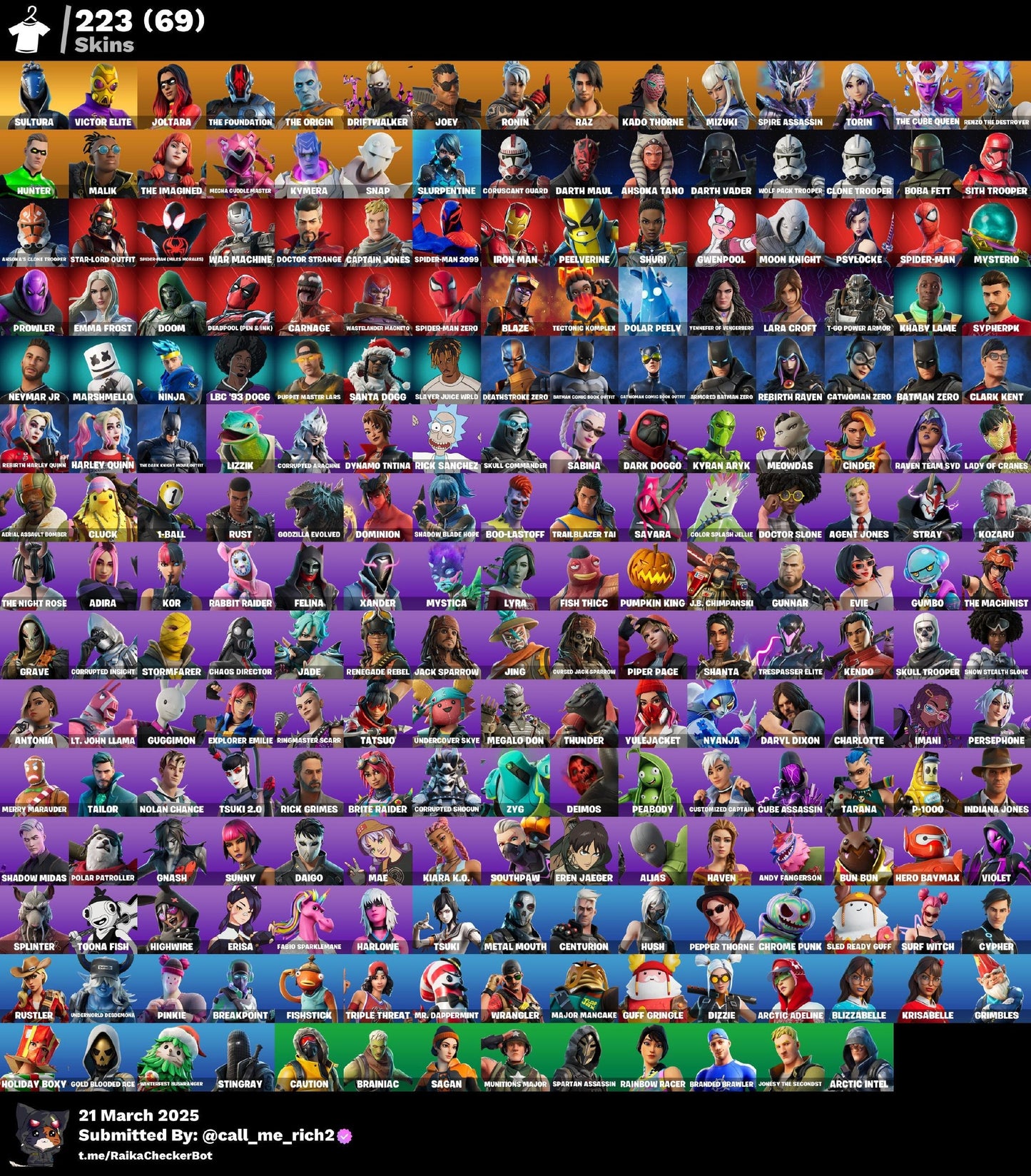 Account [PC/PSN/XBX] 223 skins | Sultura | Victor Elite | Joltara 0 VB