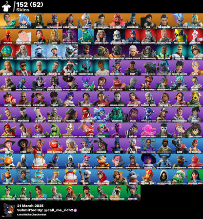 Account [PC/PSN/XBX] 152 skins | Championship Jonesy 50 VB