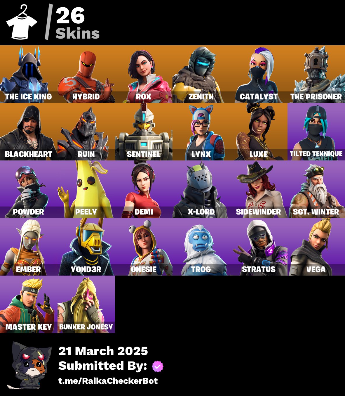 Account [PC/PSN/XBOX] 26 skins | The Ice King | Hybrid | Rox | 900 VB