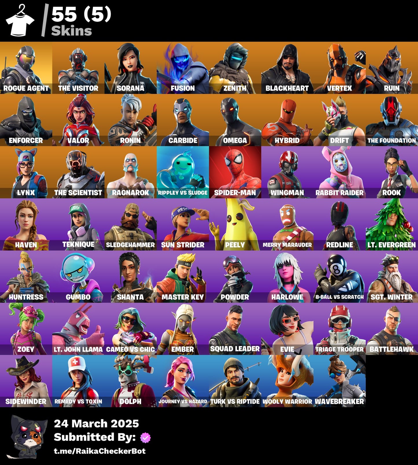 Account [PC/PSN/XBOX] 55 skins | Rogue Agent | The Visitor | 950 VB