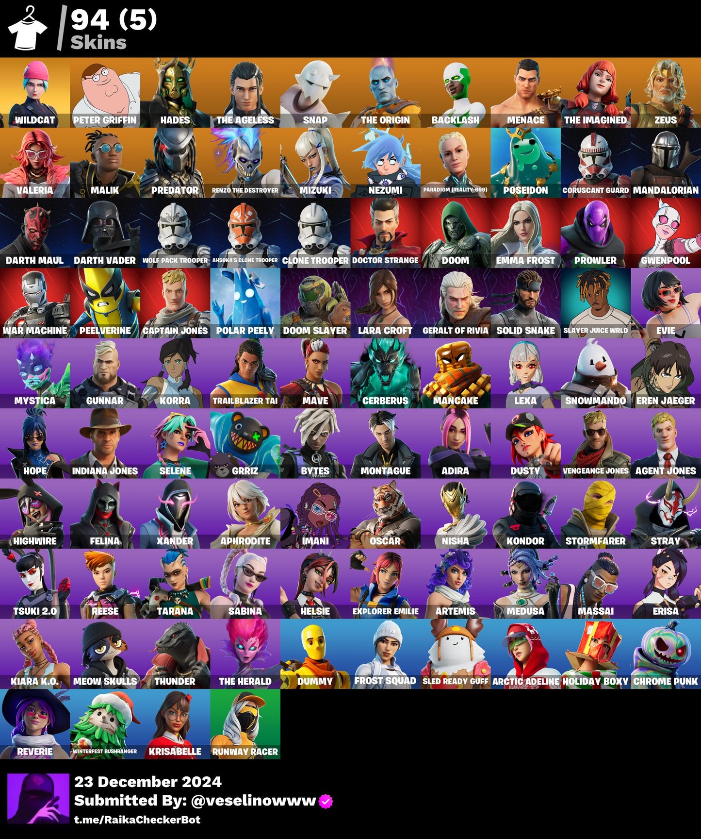 Account [PC/PSN/XBOX] 94 skins | Wildcat