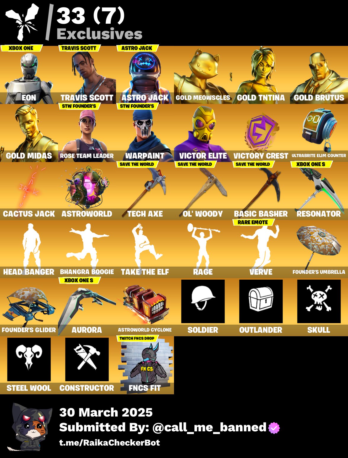 Account [PC/PSN/XBX] 245 skins [PARENTAL] | OG STW | Eon | Travis Scott | Astro Jack 150 VB