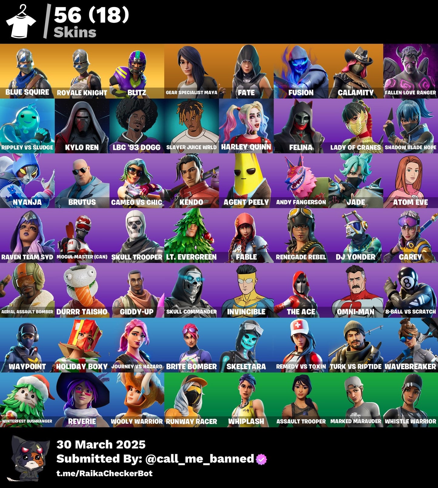 Account [PC/PSN/XBX] 56 skins | Blue Squire | Royale Knight | Blitz | Leviathan Axe 250 VB