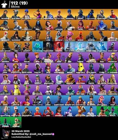 Account [PC/PSN/XBX] 112 skins | OG STW | The Reaper | Elite Agent | Blue Team Leader | Take The L | Fishstick (World Cup) | Blue Striker 200 VB