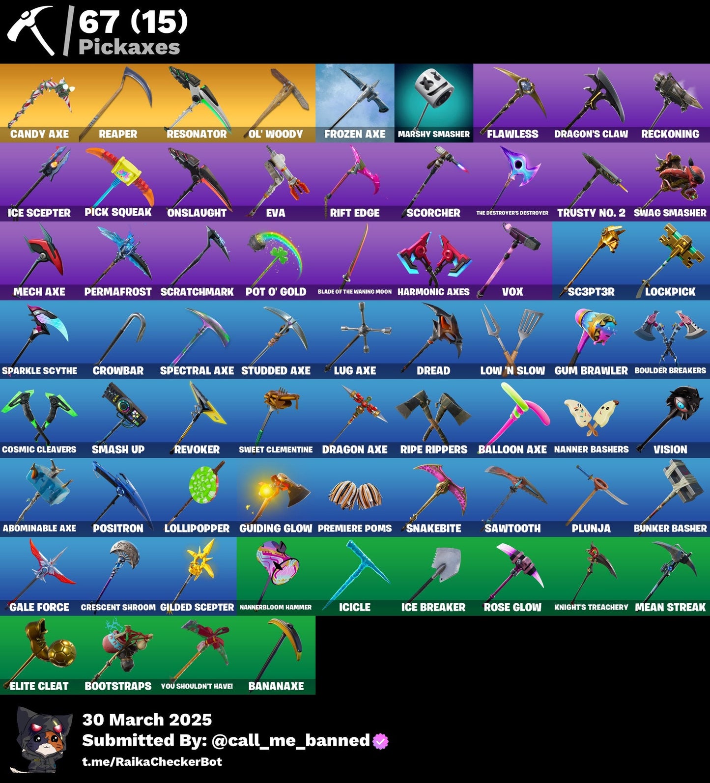 Account [PC/PSN/XBX] 103 skins | OG STW | Eon | The Reaper | Elite Agent | Take The L | Omega (stage 5) | Rogue Agent | Candy Axe  1900 VB