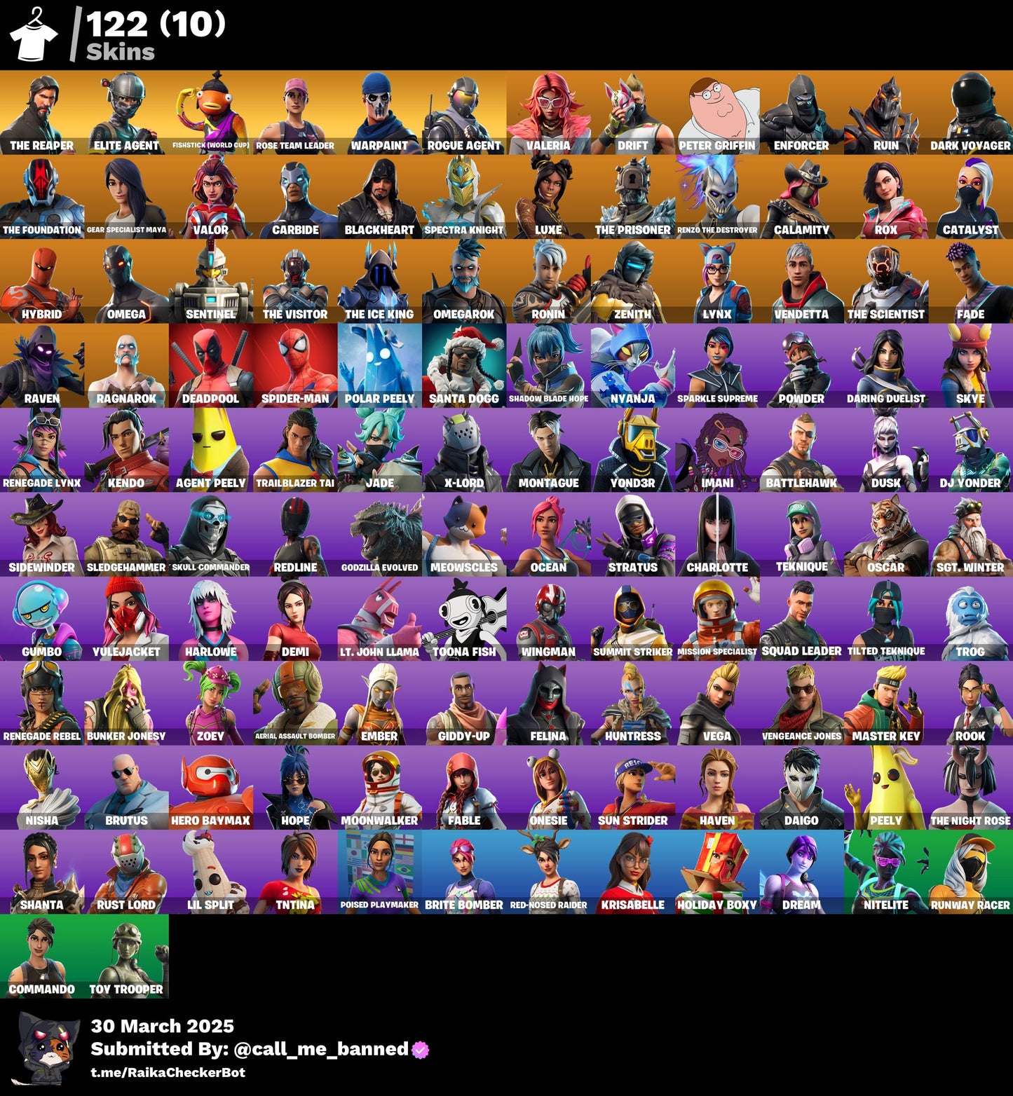 Account [PC/PSN/XBX] 122 skins | OG STW | The Reaper | Elite Agent | Mako | Take The L | Fishstick (World Cup) | Rogue Agent 1380 VB