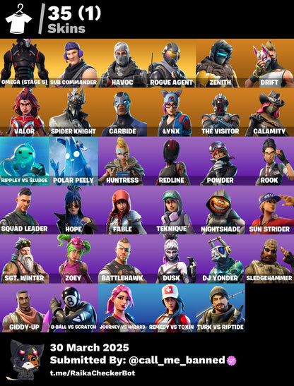 Account [PC/PSN/XBX] 35 skins | Mako | Omega (stage 5) | Sub Commander | Havoc | Rogue Agent 1000 VB