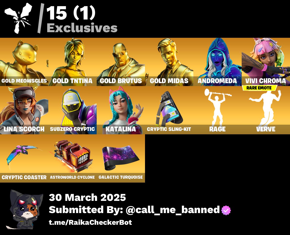 Account [PC/PSN/XBX] 159 skins | Gold Meowscles | Andromeda 1050 VB