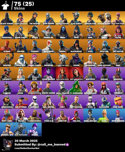 Account [PC/PSN/XBX] 75 skins | OG STW | Black Knight | Sparkle Specialist | The Reaper | Blue Squire | Royale Knight | Elite Agent | Take The L 685 VB