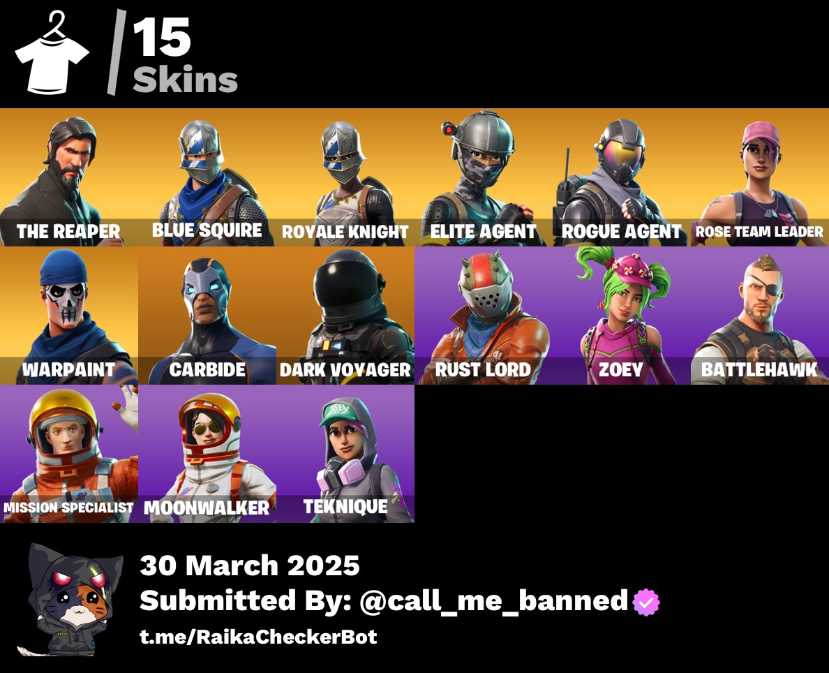 Account [PC/PSN/XBX] 15 skins | OG STW | The Reaper | Blue Squire | Royale Knight | Elite Agent | Take The L | Rogue Agent 1150 VB