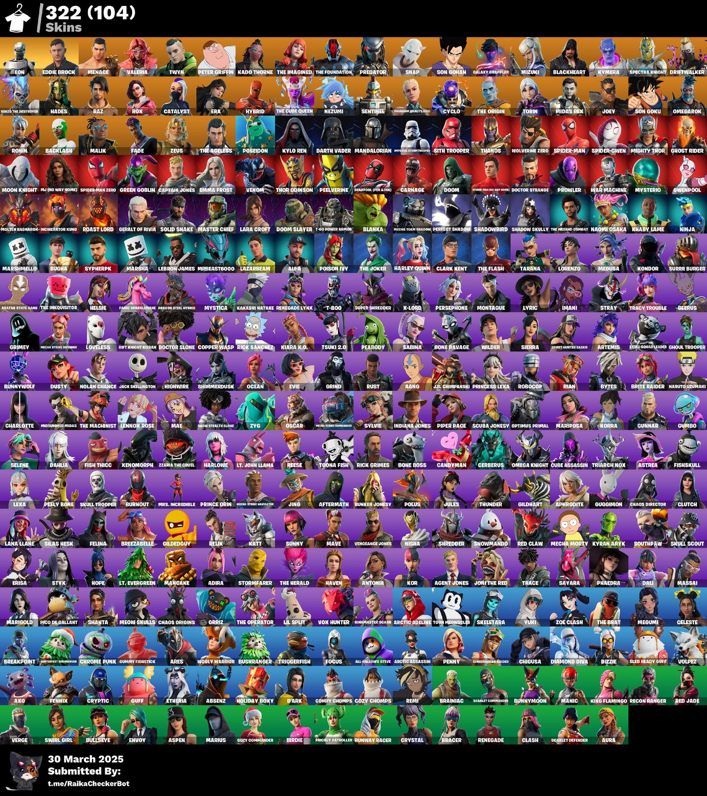 Account [PC/PSN/XBX] 322 skins [PARENTAL 111111] | Eon | Master Chief | Eddie Brock 400 VB