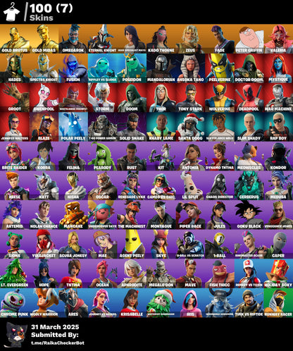 Account [PC/PSN/XBOX] 100 skins [PARENTAL] | Gold Brutus | Gold Midas | 400 VB