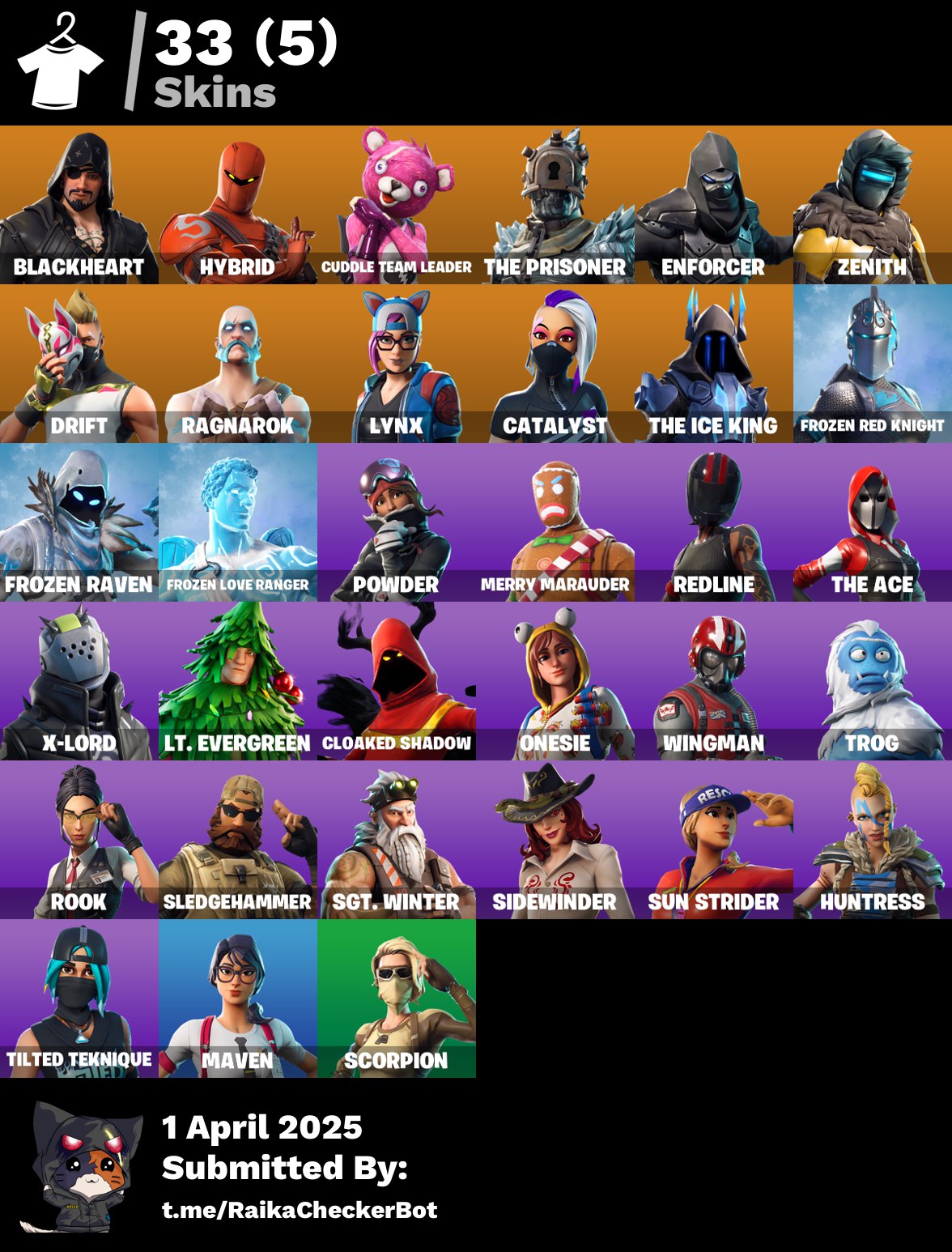Account [PC/PSN/XBOX] 33 skins | Blackheart | Hybrid |  200 VB