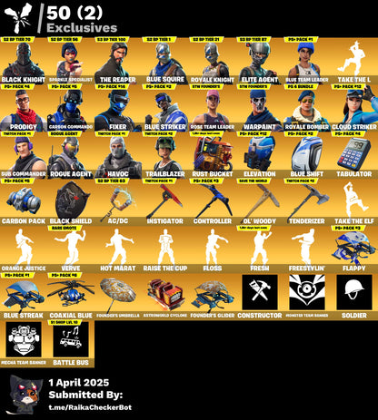 Account [PC/PSN/XBOX] 121 skins | OG STW | Black Knight | The Reaper | 500 VB