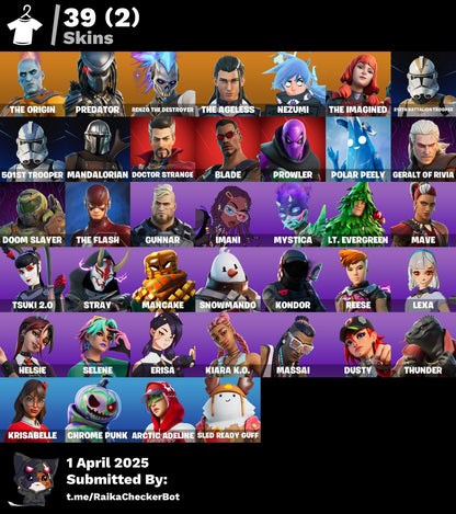 Account [PC/PSN/XBOX] 39 skins | The Origin | Predator | 1250 VB