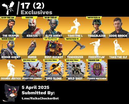 Account [PC/PSNXBOX] 175 skins | The Reaper | Kratos | Elite Agent | Take The L | 200 VB