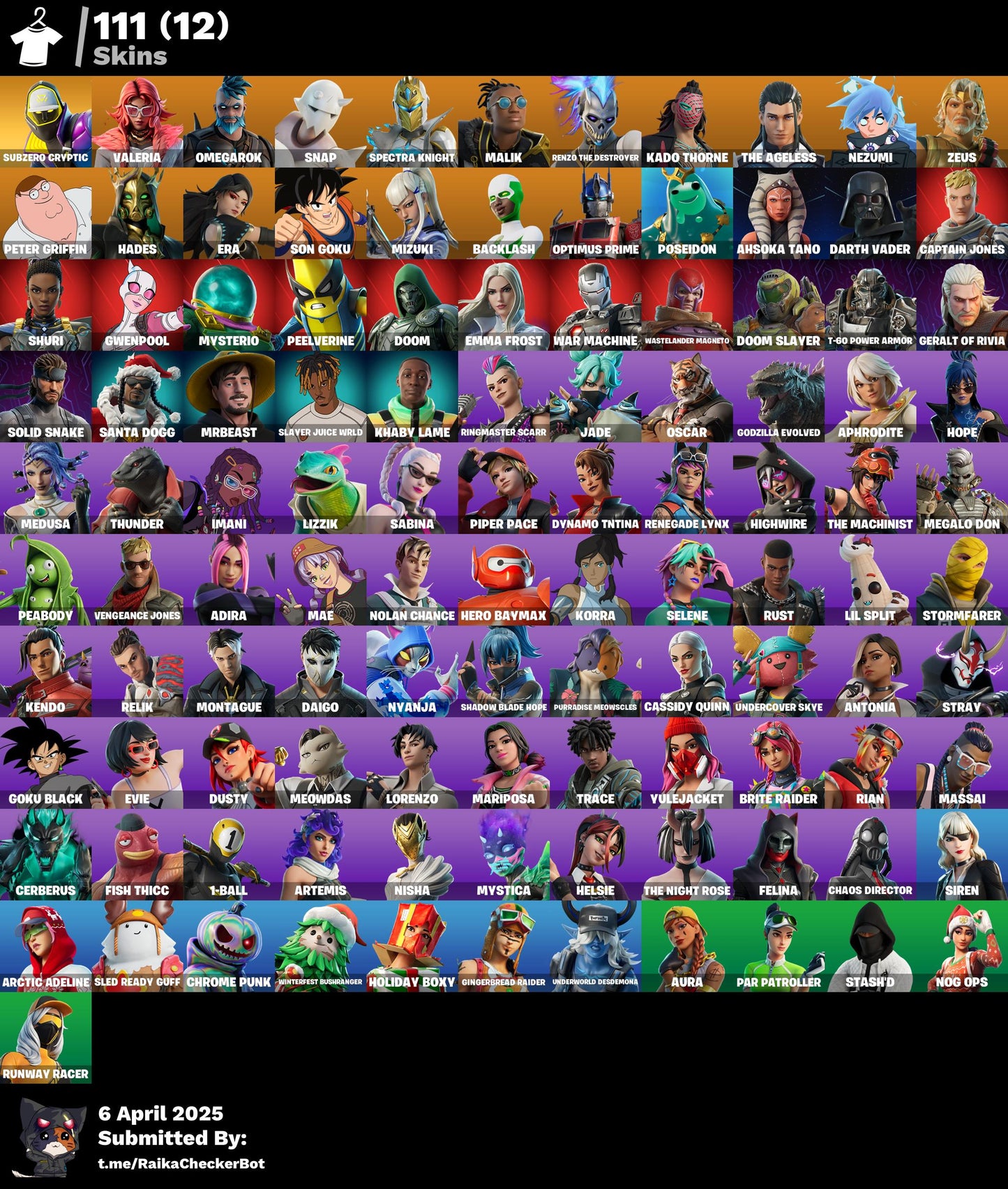 Account [PC/PSN/XBOX] 111 skins | Subzero Cryptic | Valeria | 1700 VB