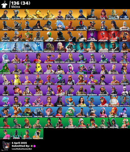 Account PC/PSN/XBOX 136 skins | OG STW | The Reaper | Take The L
