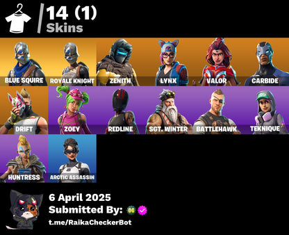 Account PC/PSN/XBOX  14 skins | Blue Squire | Royale Knight
