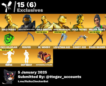 Account [PC/PSN/XBX] 203 skins | Gold Midas | Master Chief (Matte Black)