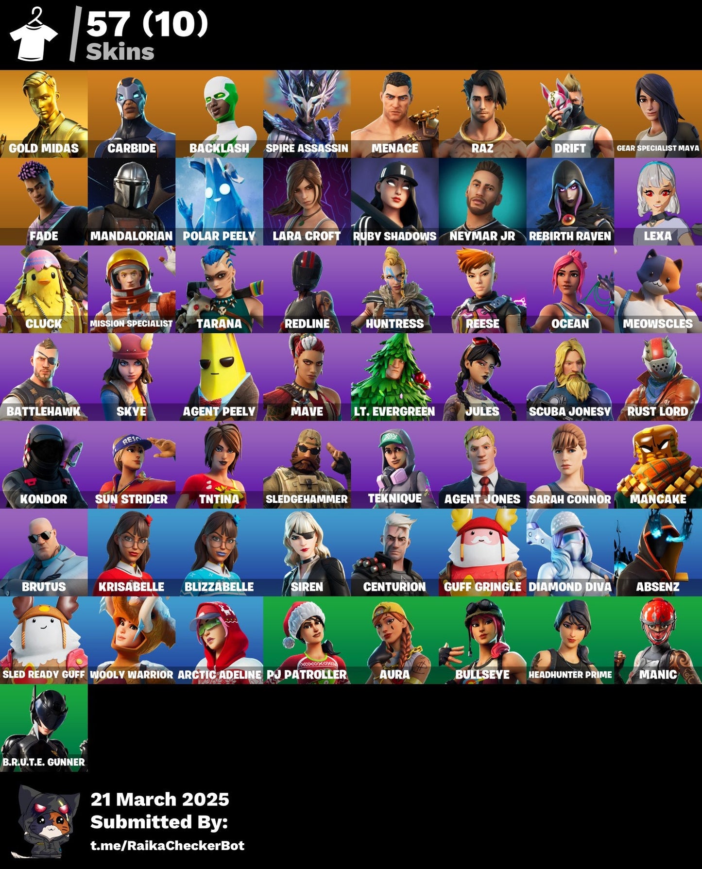 Account [PC/PSN/XBX] 57 skins | Take The L | Gold Midas | Carbide | Backlash | Leviathan Axe | 250 vb