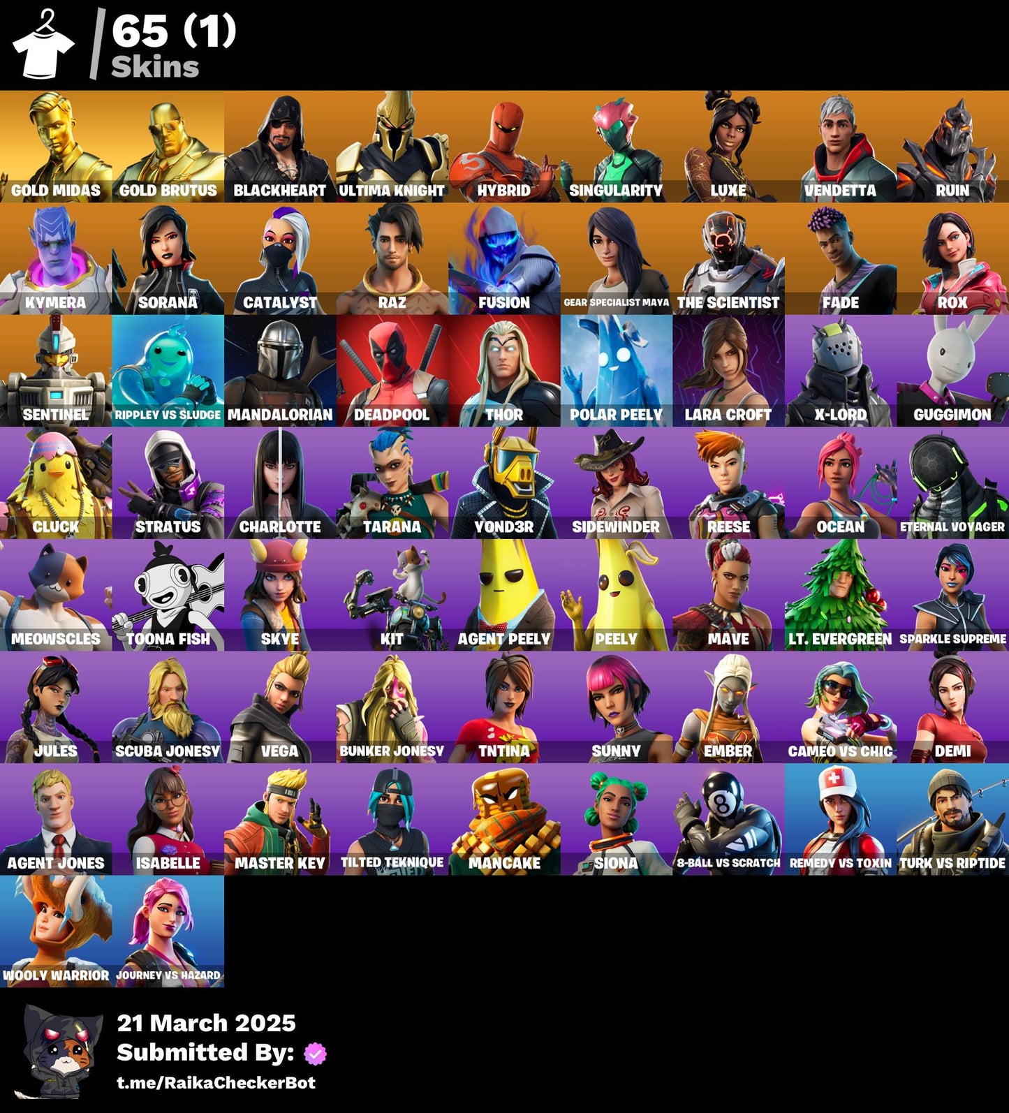 Account [PC/PSN/XBX] 65 skins | Gold Midas | Gold Brutus | Blackheart | Ultima Knight | 500 vb