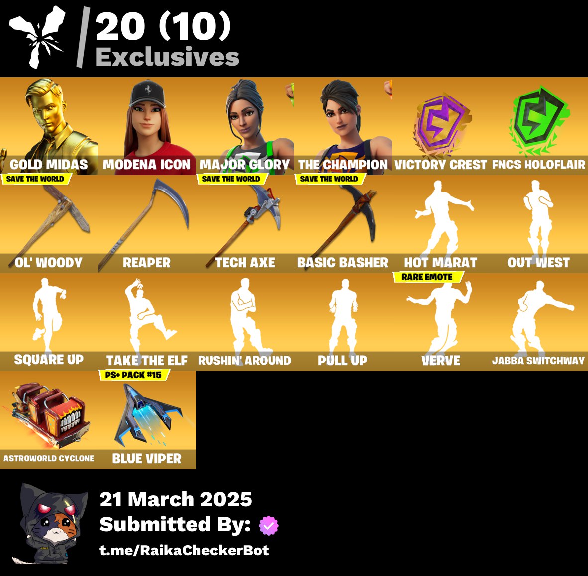 Account [PC/PSN/XBX] 132 skins | Gold Midas | Modena Icon | Major Glory | The Champion | Galaxia |  1900 VB