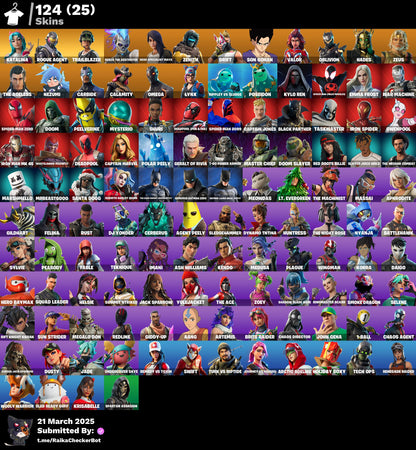 Account [PC/PSN/XBX] 124 skins | Renegade Raider | Raider's Revenge | Aerial Assault One | Master Chief | Katalina | Rogue Agent | Trailblazer | 250 VB