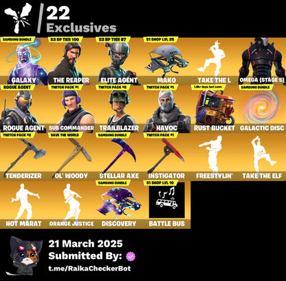 Account [PC/PSN] 82 skins | Galaxy | The Reaper | Elite Agent | Mako | Take The L | Omega (stage 5) | 2050 vb